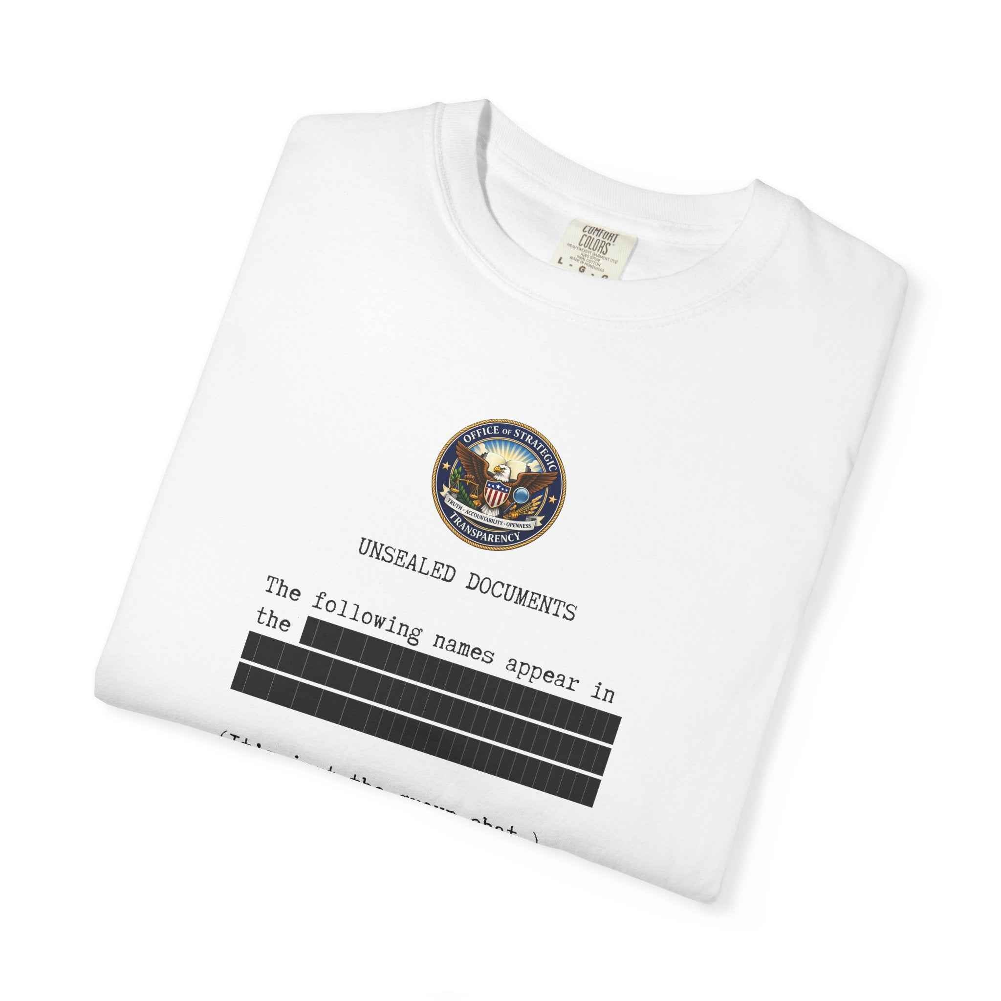 Unsealed Documents Unisex T-Shirt – Redacted Political Satire Tee