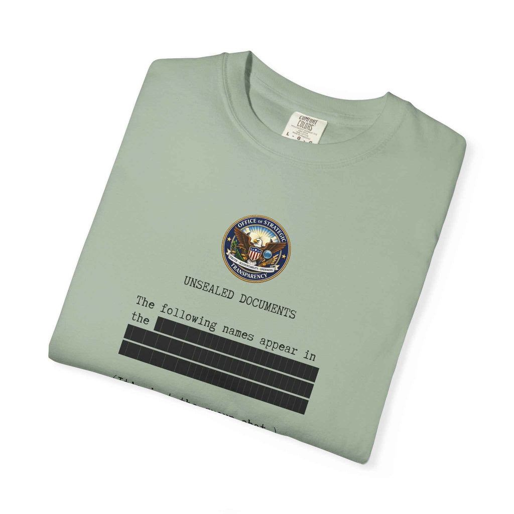 Unsealed Documents Unisex T-Shirt – Redacted Political Satire Tee