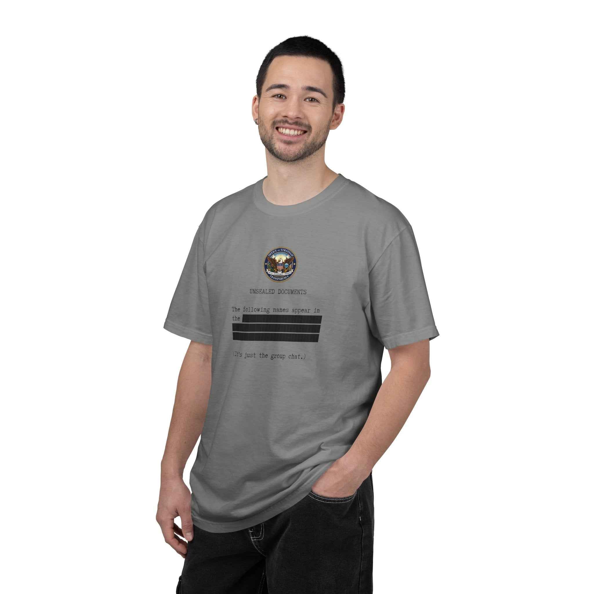 Unsealed Documents Unisex T-Shirt – Redacted Political Satire Tee