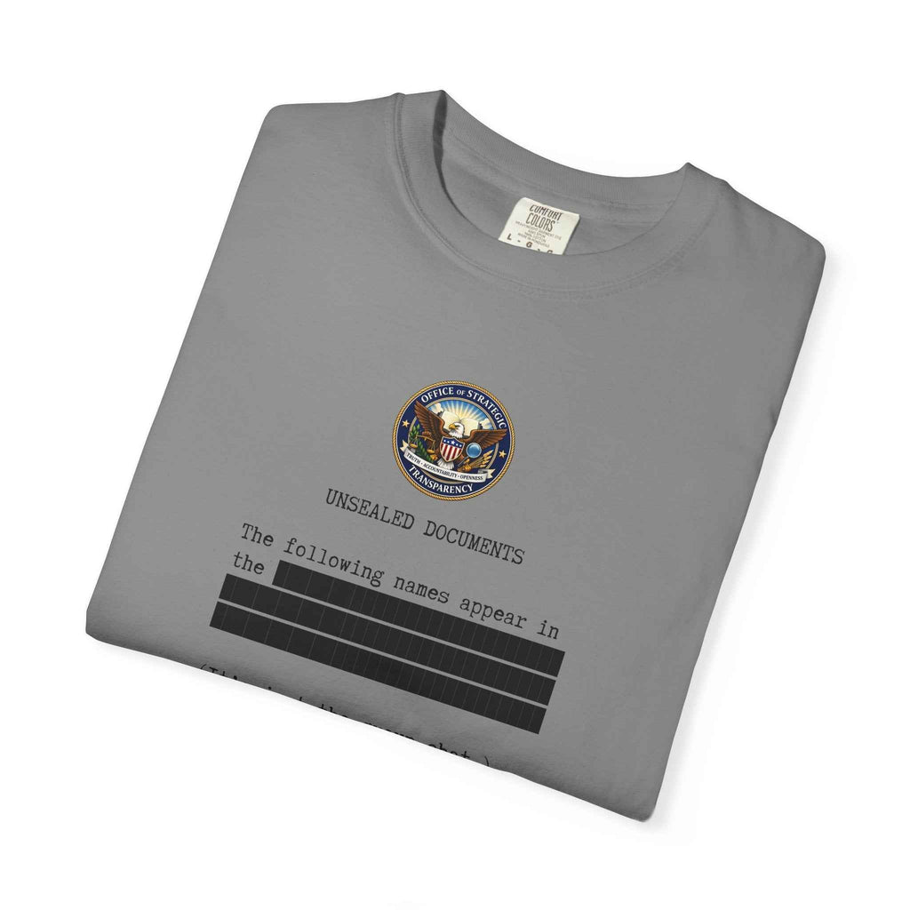 Unsealed Documents Unisex T-Shirt – Redacted Political Satire Tee