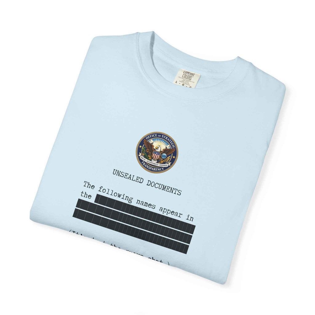 Unsealed Documents Unisex T-Shirt – Redacted Political Satire Tee