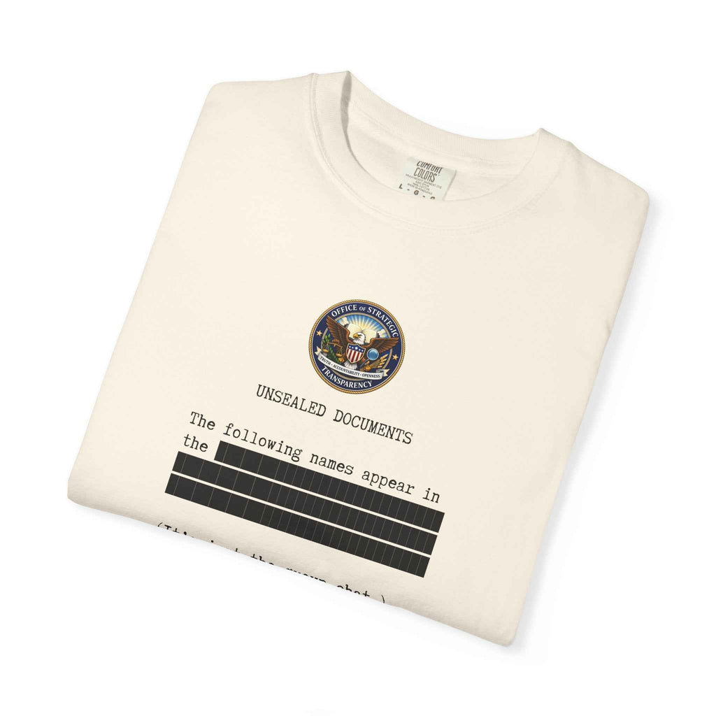 Unsealed Documents Unisex T-Shirt – Redacted Political Satire Tee