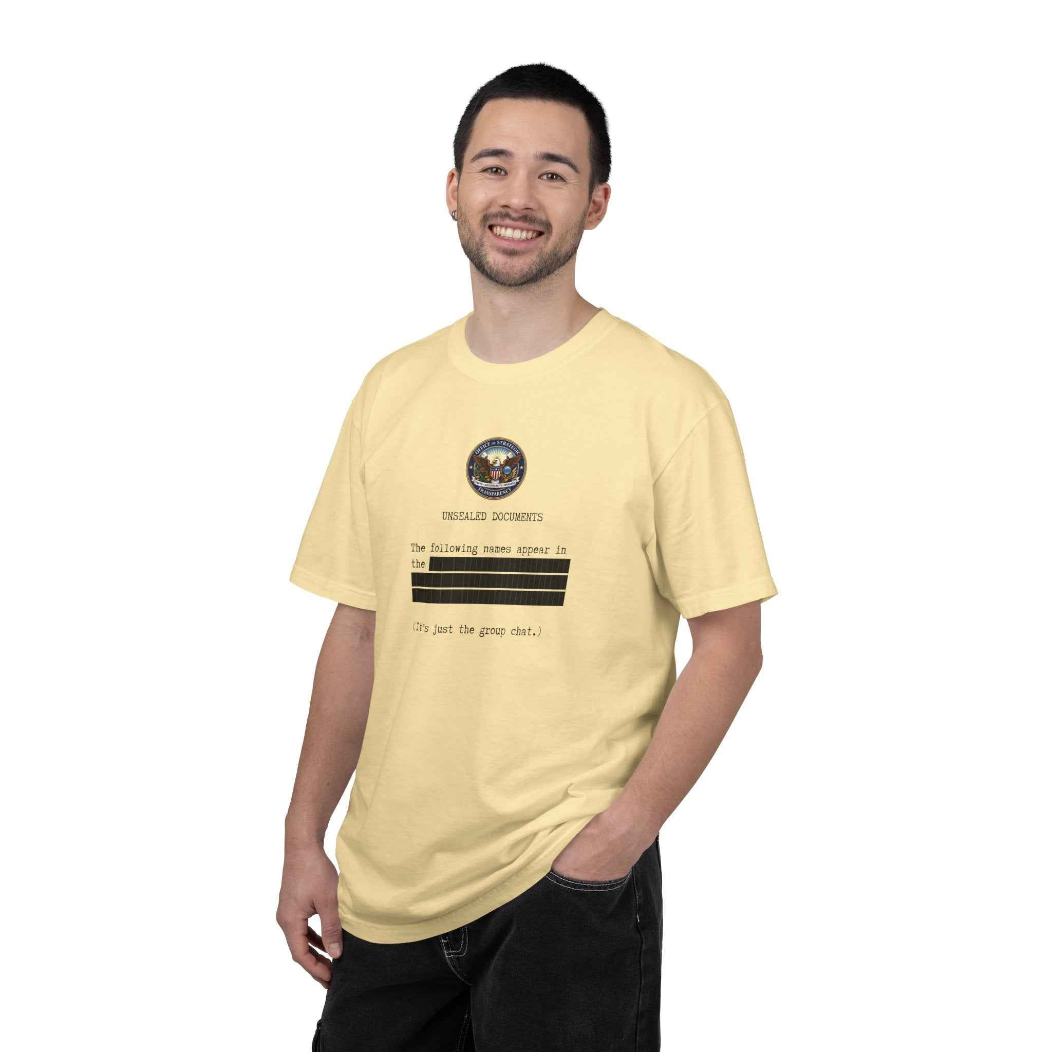 Unsealed Documents Unisex T-Shirt – Redacted Political Satire Tee