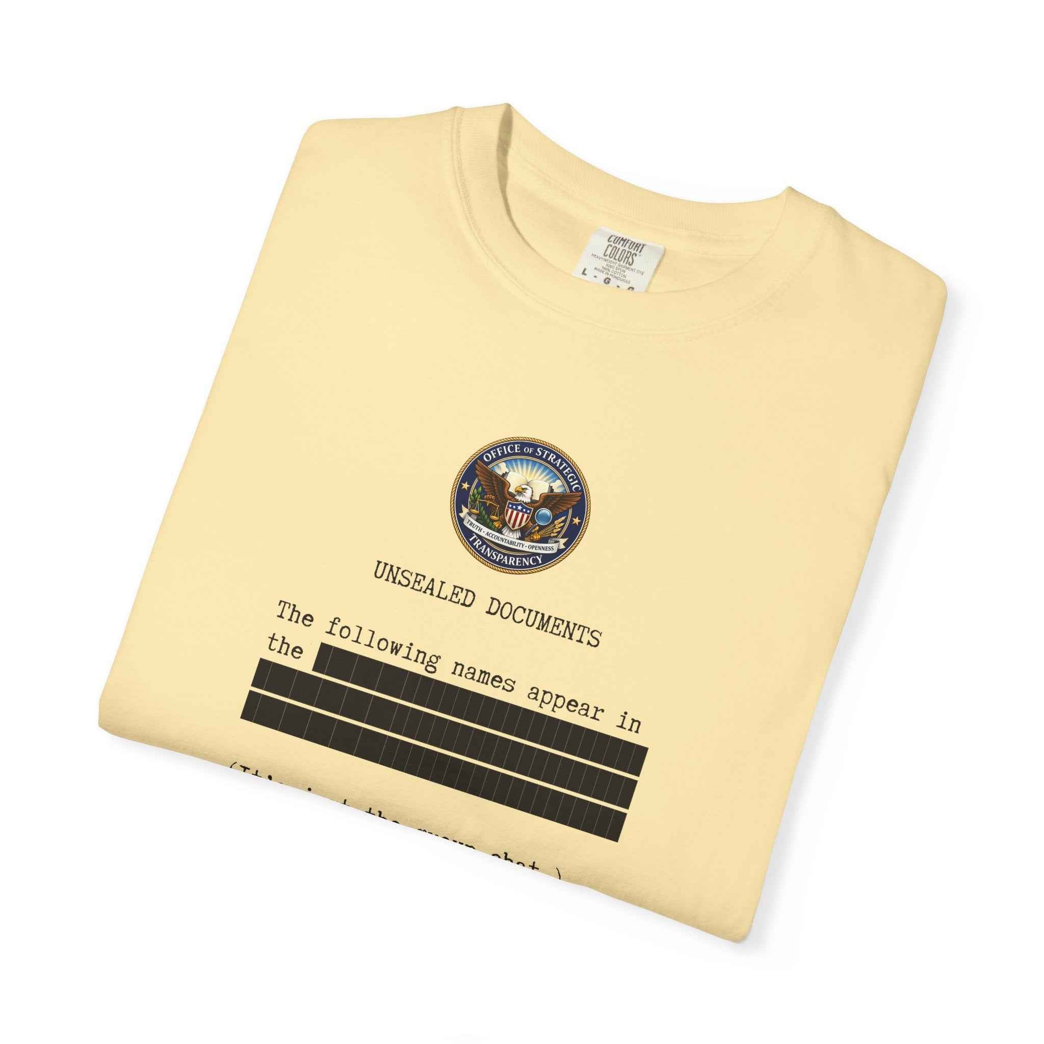 Unsealed Documents Unisex T-Shirt – Redacted Political Satire Tee
