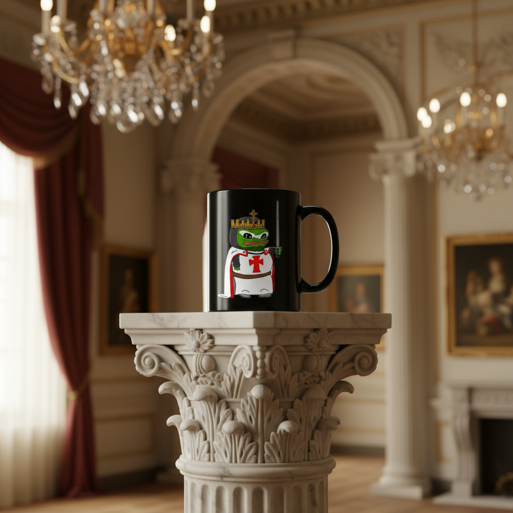 Crusader Pepe Mug - Deus Vult Coffee Mug - 4LibertyShop.com