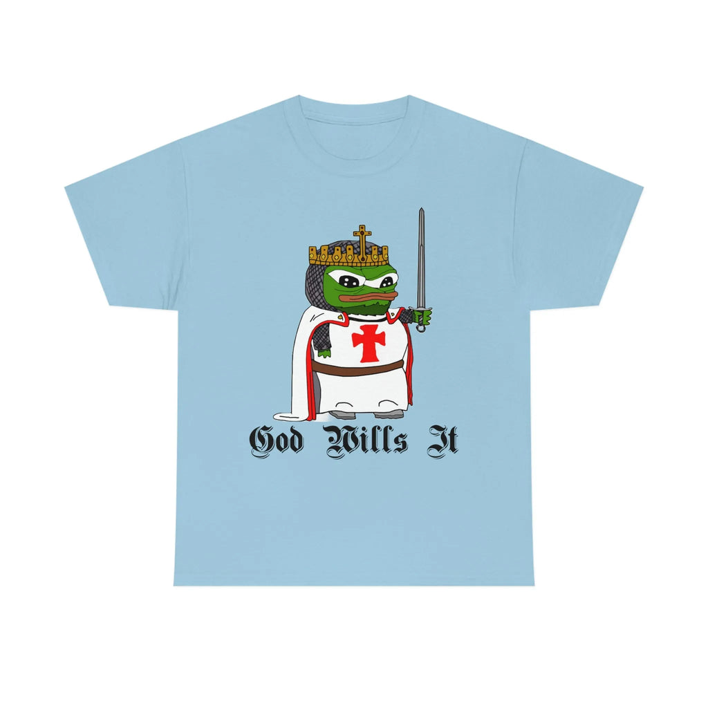 Crusader Pepe "God Wills It" Tee - Deus Vult Meme Shirt - 4LibertyShop.com